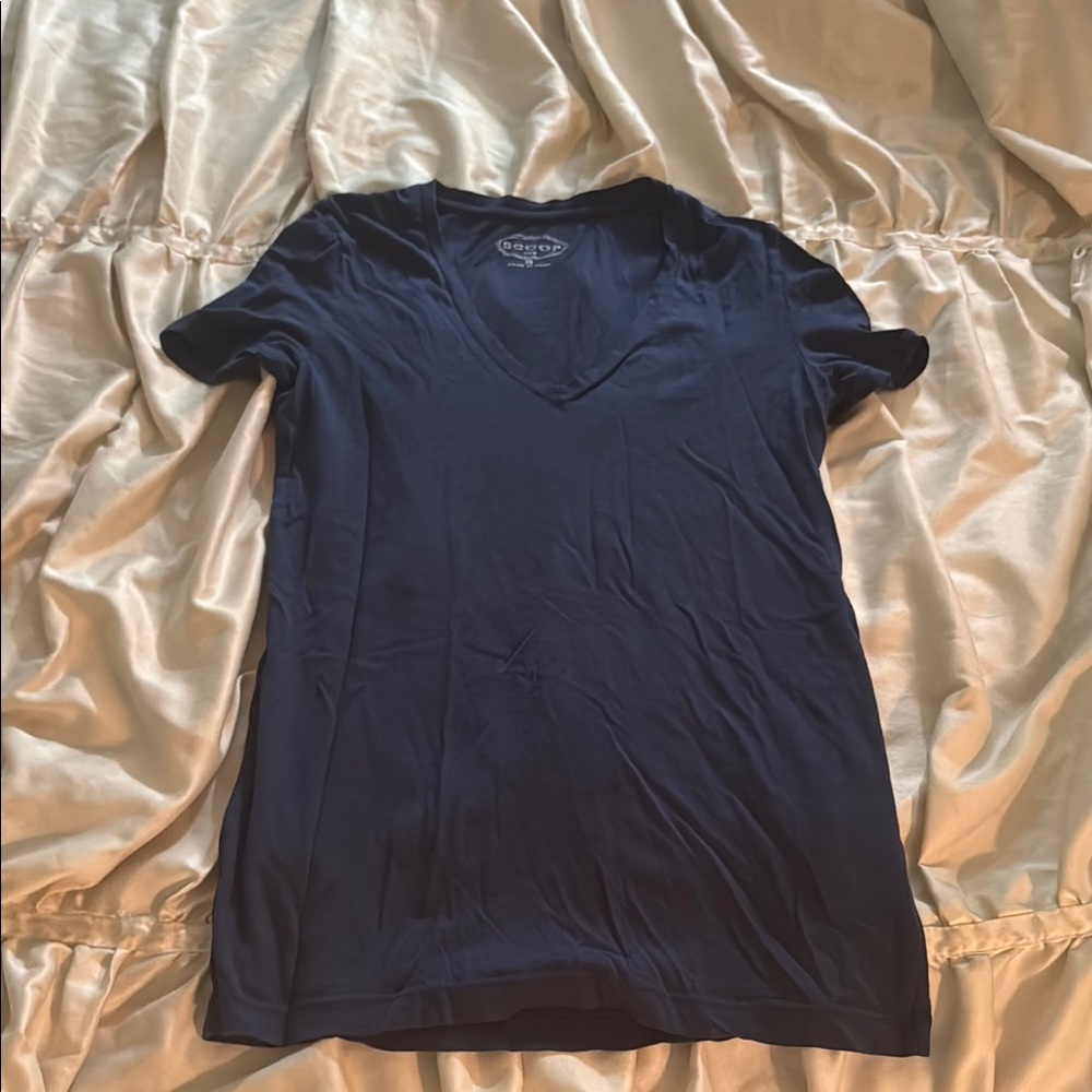 Scoop Blue Fitted Short Sleeve T-Shirt